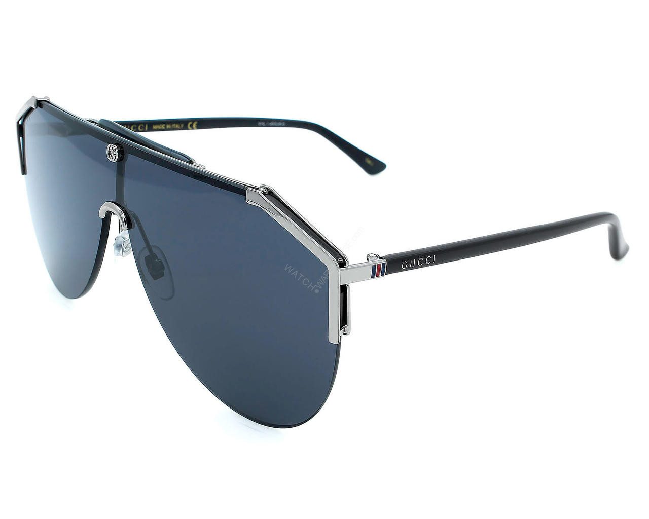 Eyewear Brands GUCCI Ruthenium/Black/Gray 99-01-140MM Unisex Sunglasses GG0584S 001 Eyewear Brands GUCCI Ruthenium/Black/Gray 99-01-140MM Unisex Sunglasses GG0584S 001