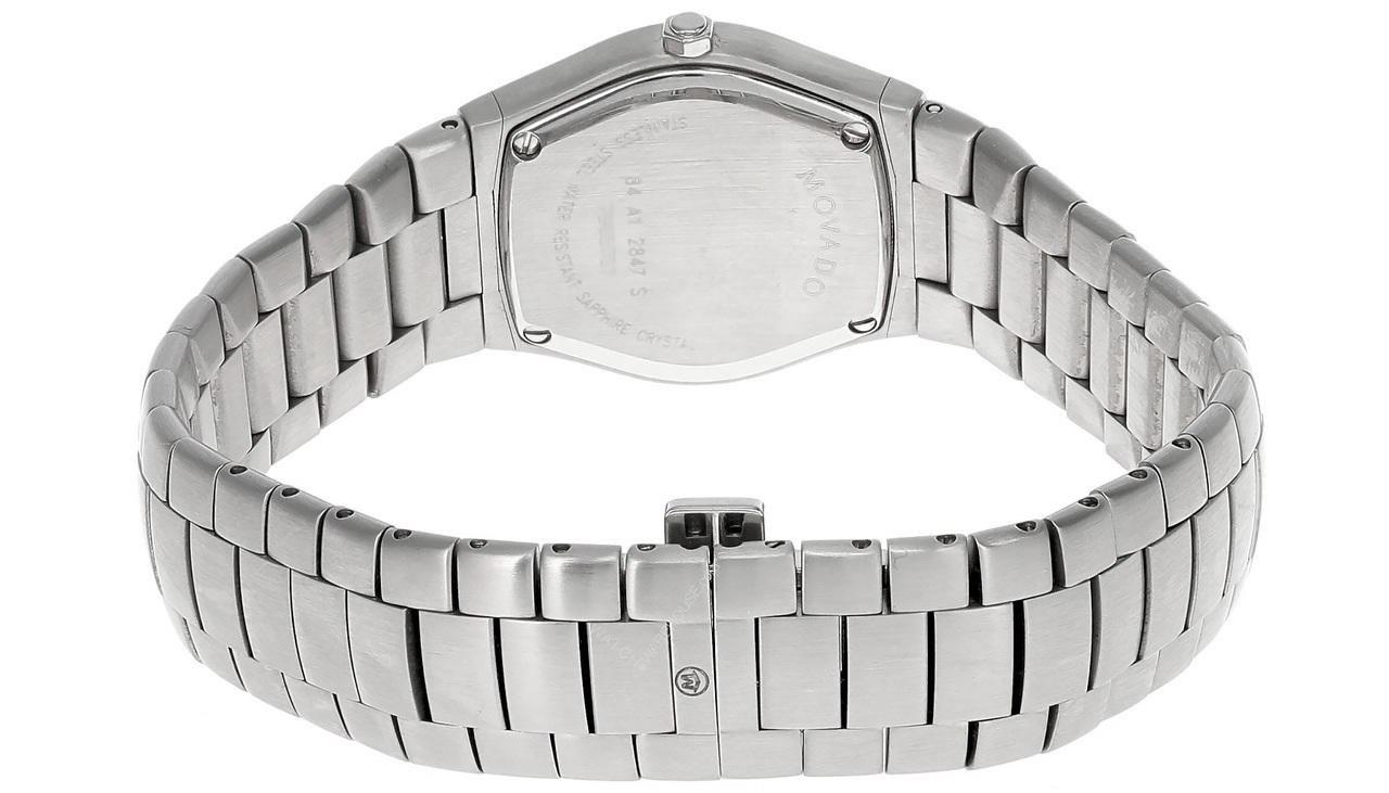 MOVADO Stainless Steel MOP Dial Diamond Bezel Women