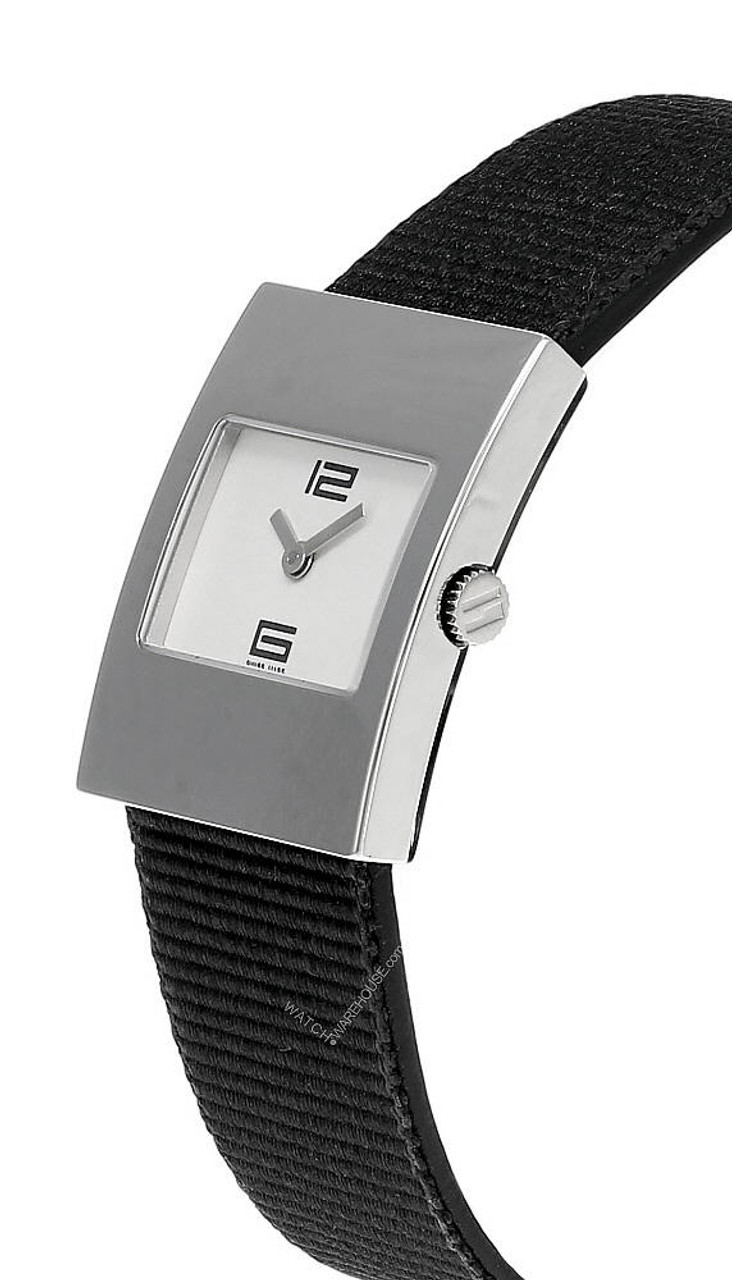 グッチ 4900L レディース腕時計 GUCCI Timepiece SS White Dial Black Textile Strap Women's
