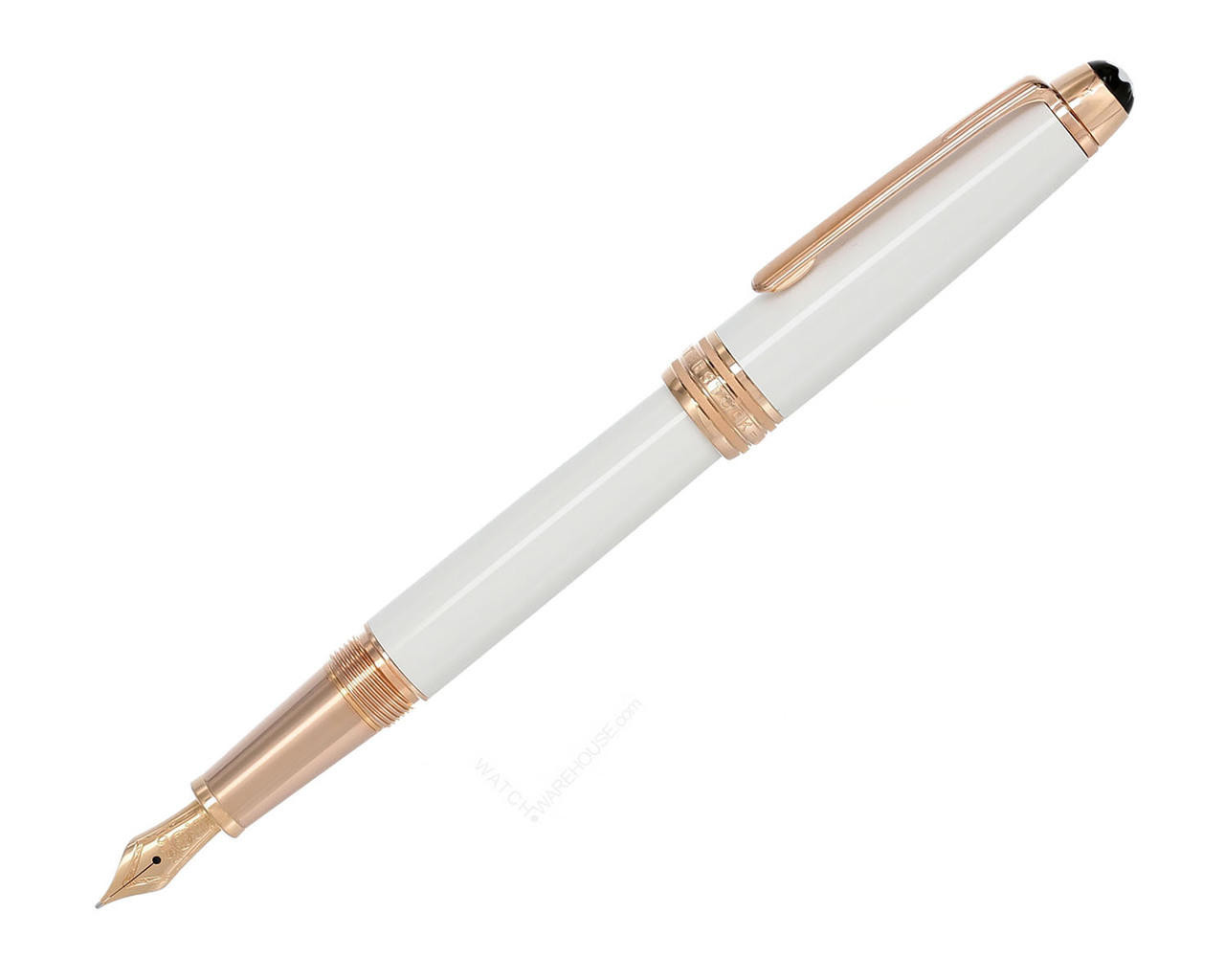 MONTBLANC MeisterstÃ¼ck White Solitaire Rose Gold (F)Fountain Pen 