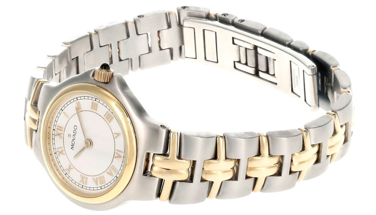 MOVADO Quartz S-Steel White Dial Two-Tone Women