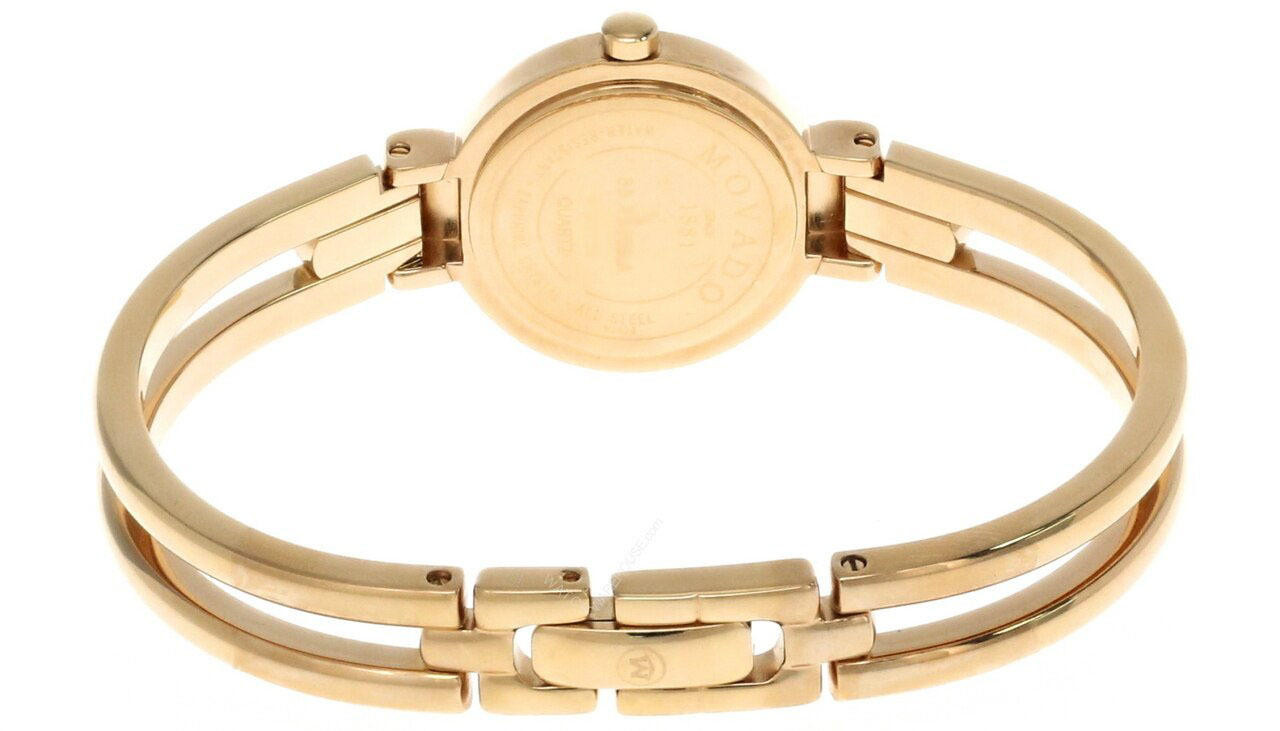 MOVADO Museum Quartz SS Gold Dial Bangle Women's Watch 88.A1.809A