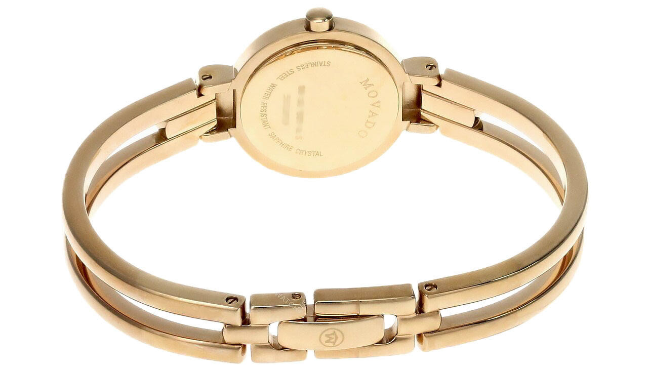 Authentic Movado Diamond Bangle Watch Adorned with radiant lab-grown diamonds. The cocktail watch  main image 4