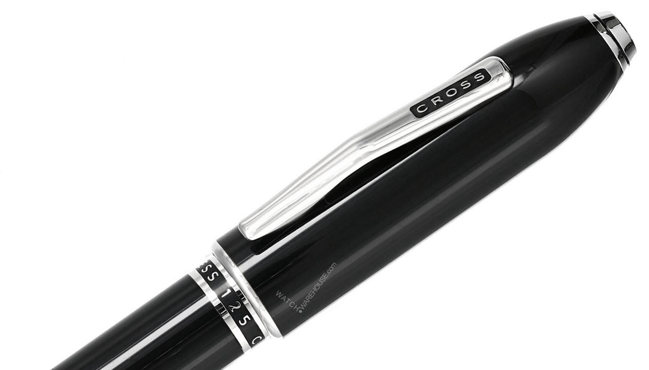 CROSS Peerless 125 Obsidian Black Lacquer Ballpoint Pen AT0702-1