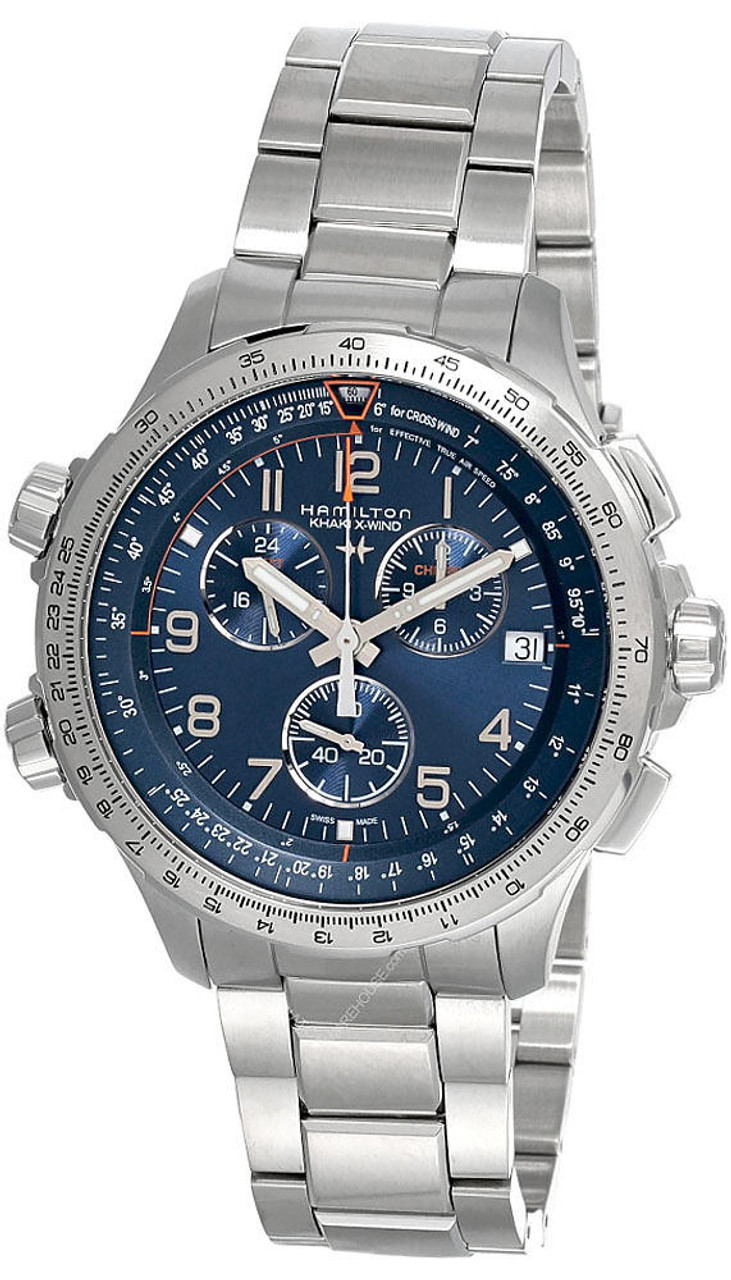 HAMILTON Khaki Aviation X-Wind GMT CHRONO QTZ SS Men's Watch H77922141