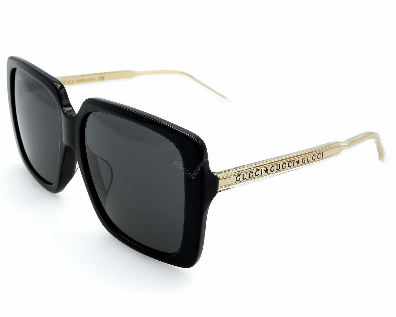 Eyewear Brands GUCCI Black Crystal Gray 58-145MM Womens Sunglasses GG0567SA 001 Eyewear Brands GUCCI Black Crystal Gray 58-145MM Womens Sunglasses GG0567SA 001