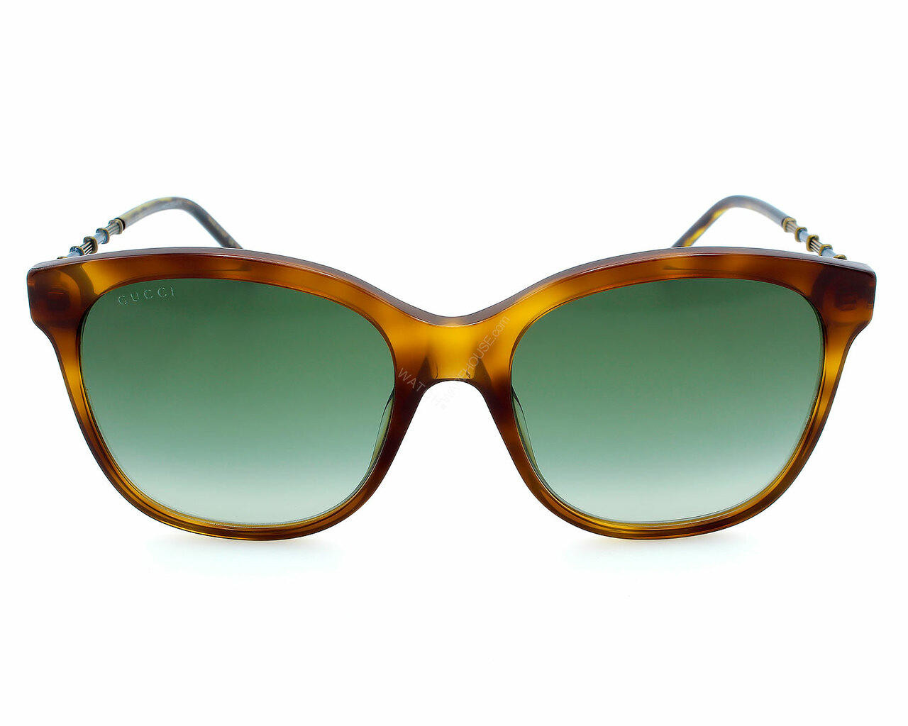 Gucci Havana Square Frame Sunglasses with Green Lenses Gucci Square Frame GG0178S Sunglasses Havana 1767405  main image 2