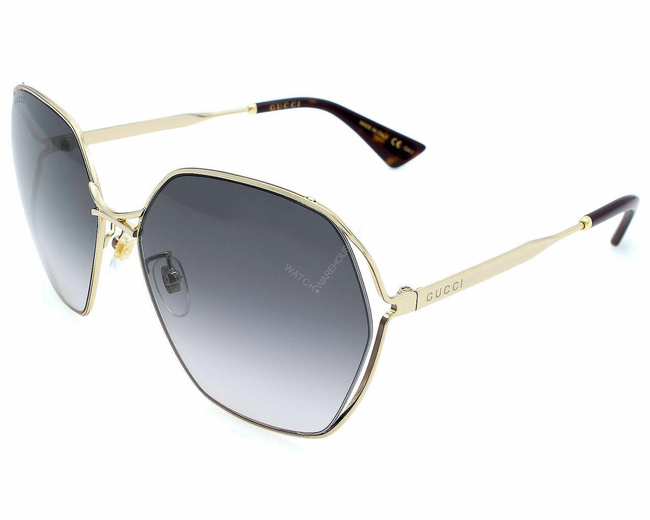 Eyewear Brands GUCCI Gold/Gray Gradient 63-17-140MM Womens Sunglasses GG0818SA 001 Eyewear Brands GUCCI Gold/Gray Gradient 63-17-140MM Womens Sunglasses GG0818SA 001