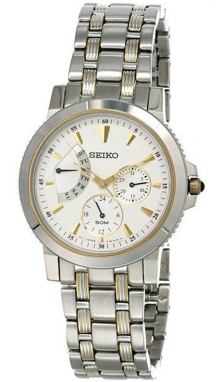 SEIKO White Dial 38MM S-Steel Bracelet Men's Watch SNT002