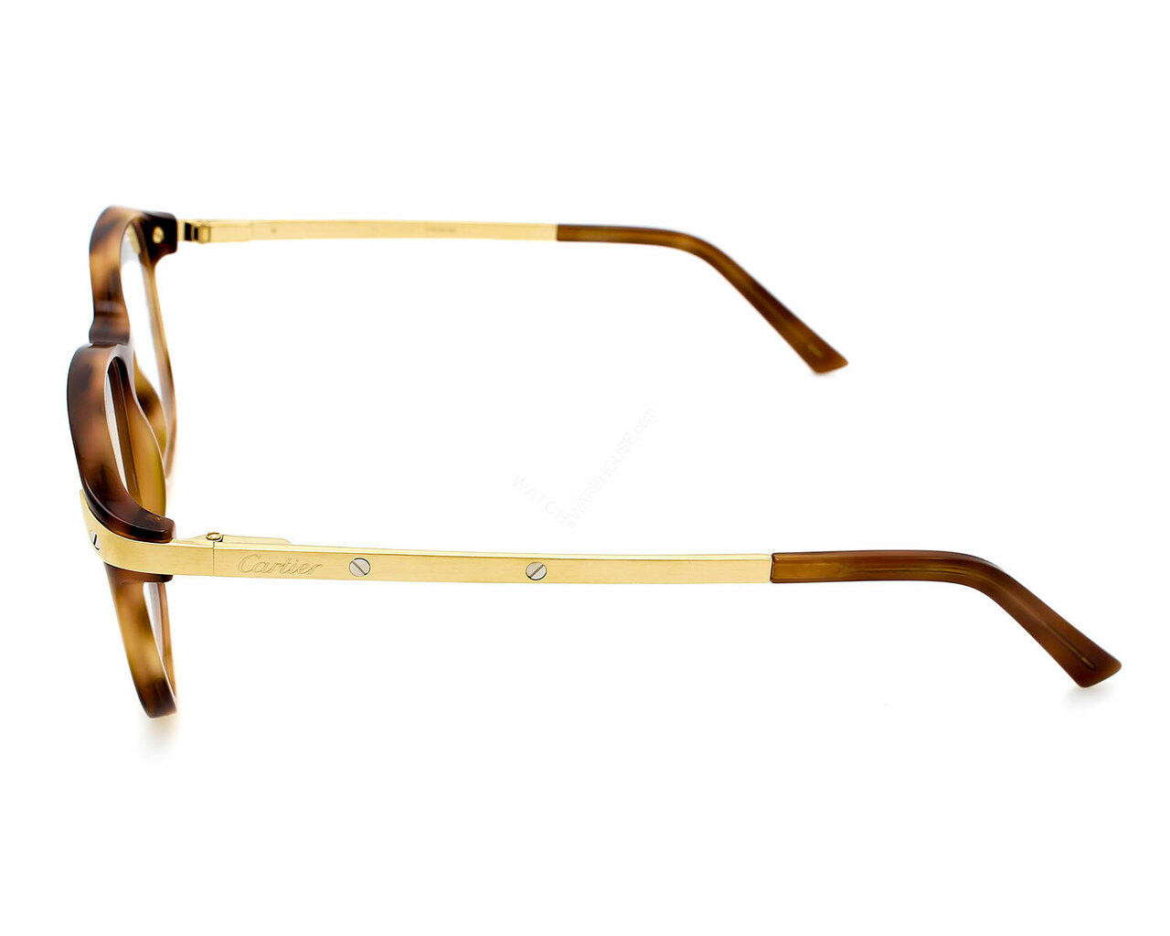 CARTIER Havana/Gold Lens 56-140MM Unisex Eyeglasses CT0075O