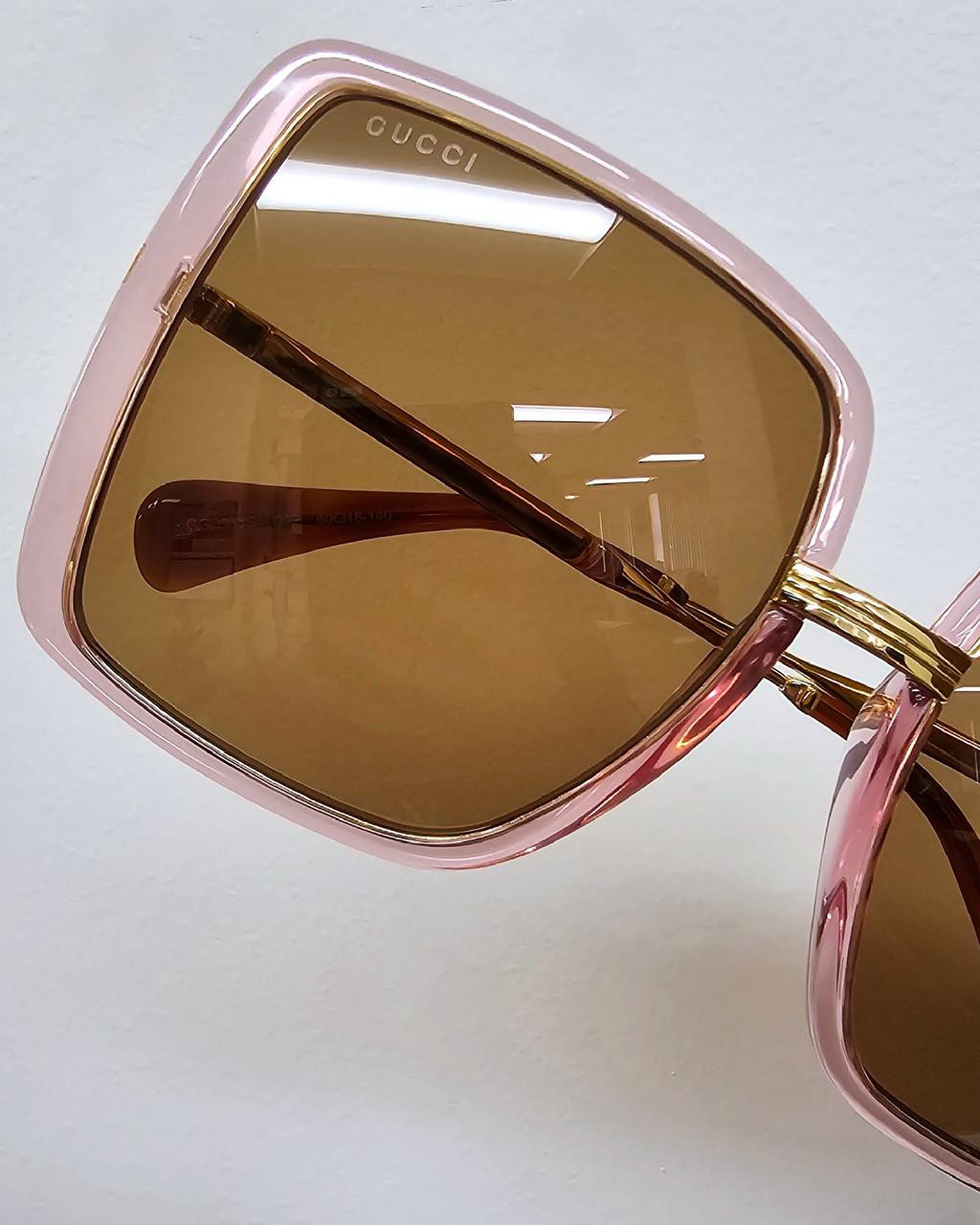 GUCCI Pink/Gold/Brown Lens 60-140MM Women display picture 2