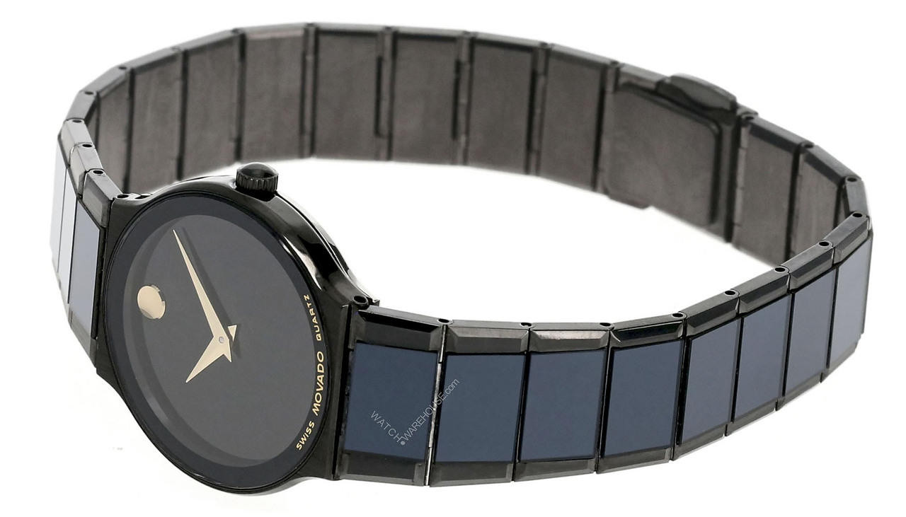 MOVADO Museum 22MM Quartz Black Dial Ceramic Women