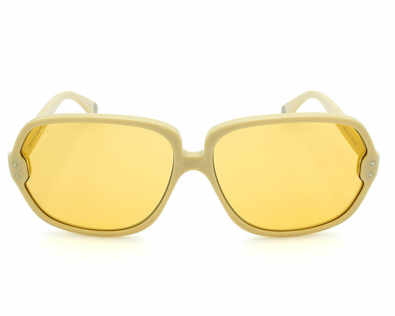 Gucci Ivory Sunglasses with Amber Lenses Gucci GG1425S 004 Sunglasses - US main image 3