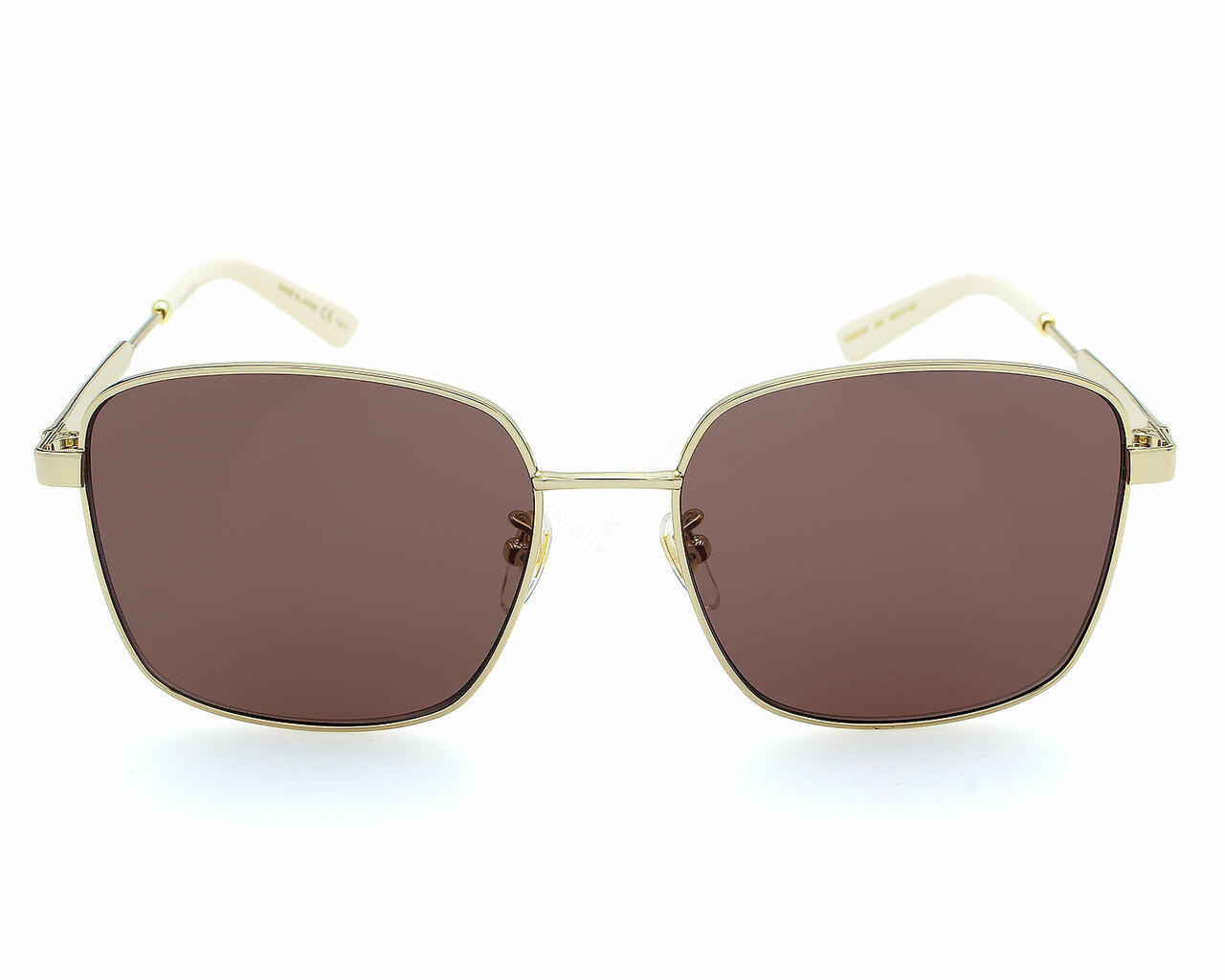GUCCI Square Gold/Brown Lens 58-150MM Women's Sunglasses GG0852SK