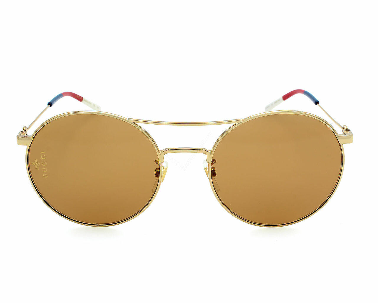 Gucci Women\'s Round Brown Lens Sunglasses GUCCI GG1647S 003 White Silver Brown Lens Round Sunglasses  main image 4