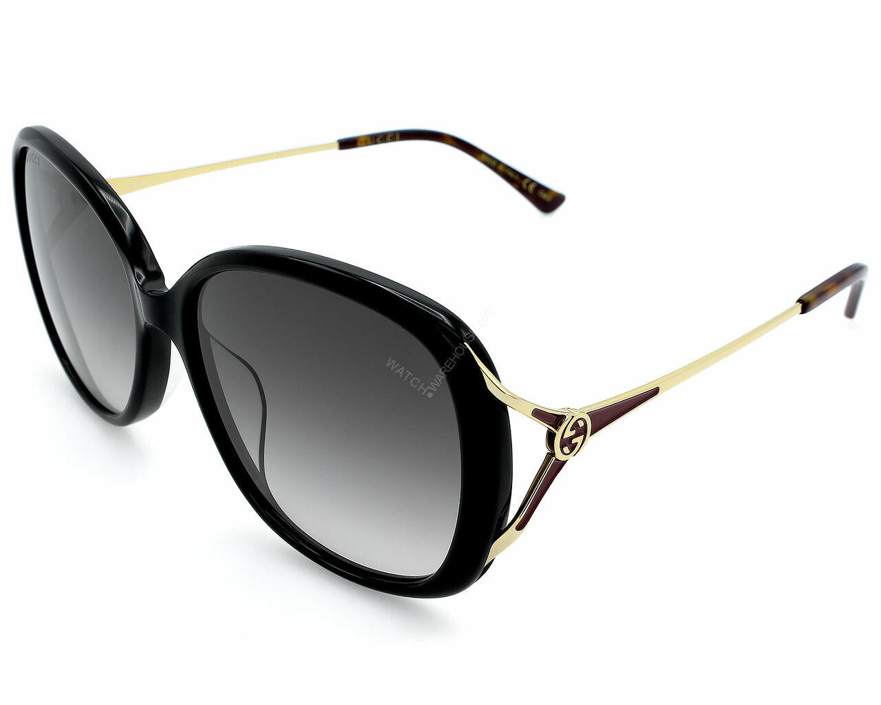 Eyewear Brands GUCCI Black/Gold/Gray Lens 58-135MM Womens Sunglasses GG0649SK 002 Eyewear Brands GUCCI Black/Gold/Gray Lens 58-135MM Womens Sunglasses GG0649SK 002