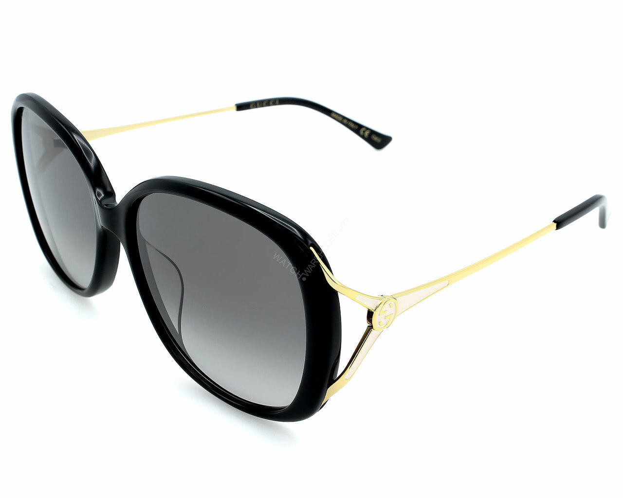 Eyewear Brands GUCCI Black/Gold/Gray Lens 58-135MM Womens Sunglasses GG0649SK 001 Eyewear Brands GUCCI Black/Gold/Gray Lens 58-135MM Womens Sunglasses GG0649SK 001