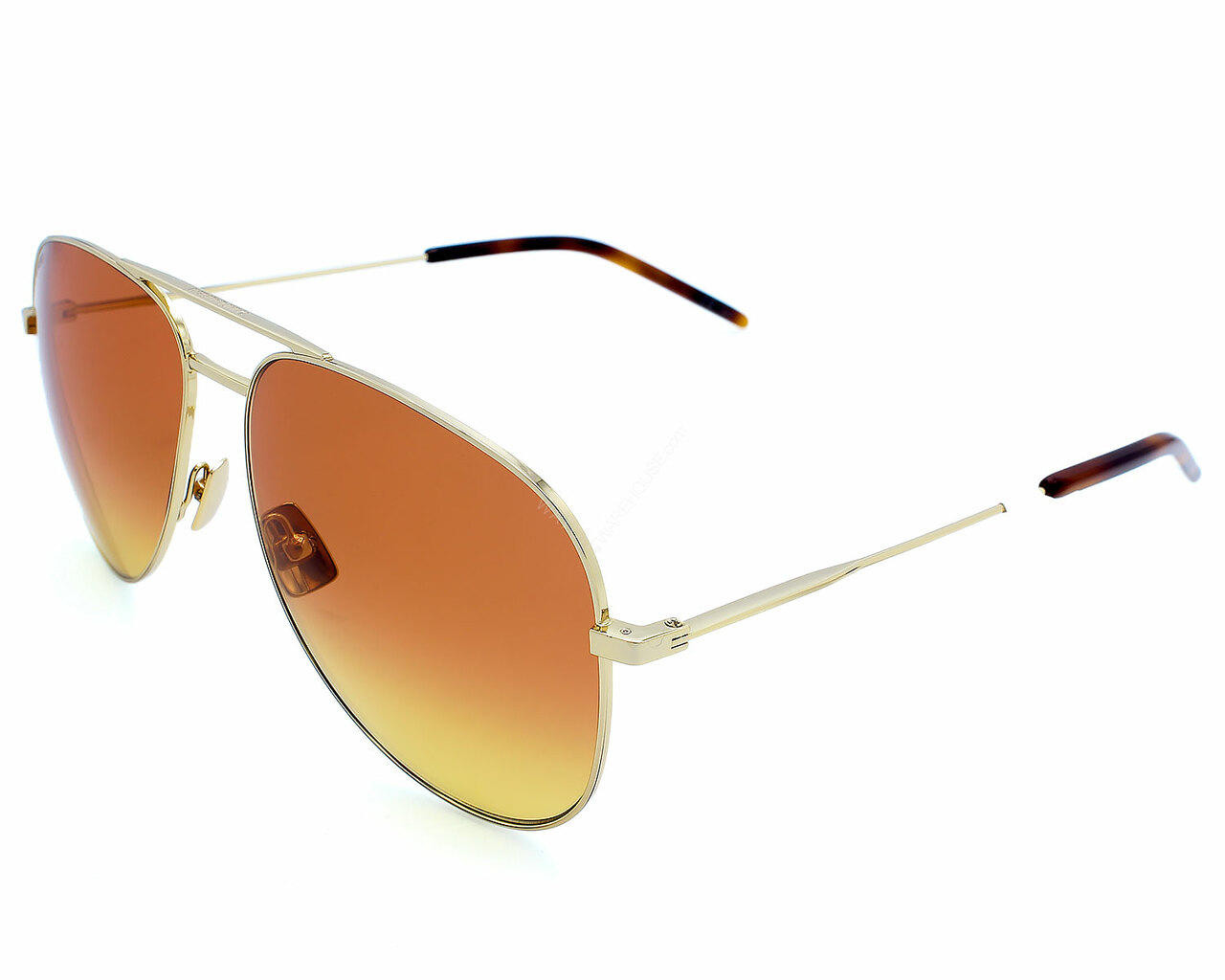 Eyewear Brands SAINT LAURENT Gold/Orange Lens Gold 59-145MM Unisex Sunglasses SL CLASSIC 11 053 Eyewear Brands SAINT LAURENT Gold/Orange Lens Gold 59-145MM Unisex Sunglasses SL CLASSIC 11 053