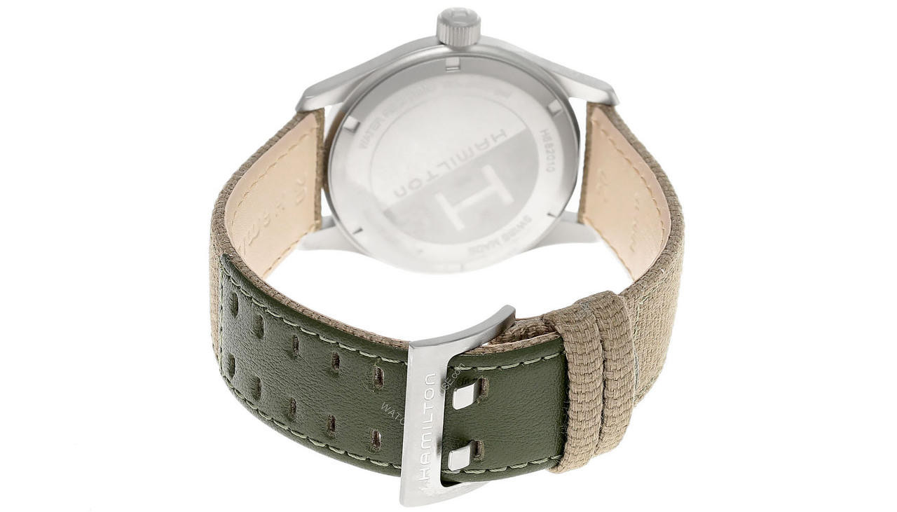 HAMILTON Khaki Field 38MM SS Olive GRN Dial Canvas Men's Watch