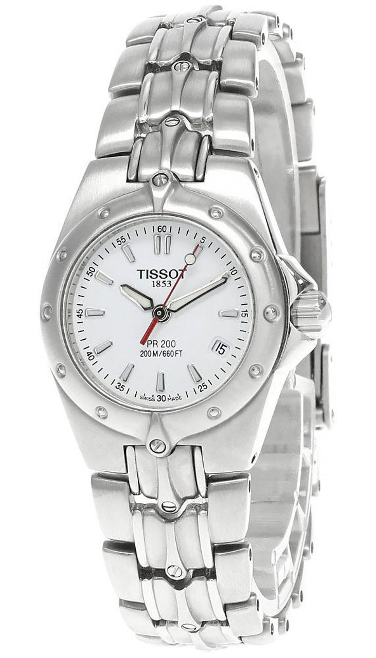 TISSOT 1853 PR-200 28MM SS White Dial Women's Watch P130.230