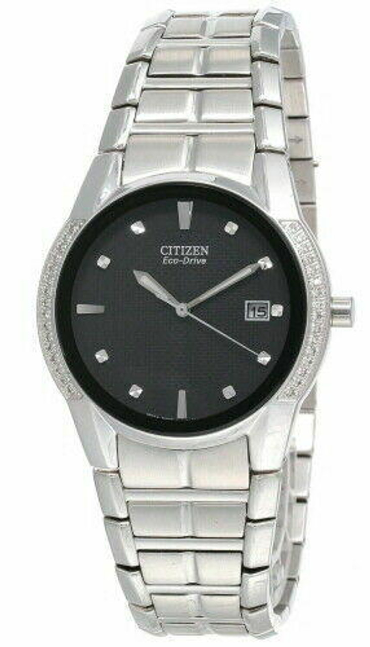 CITIZEN Eco Drive Black Dial Stainless Steel Men's Watch BL6067