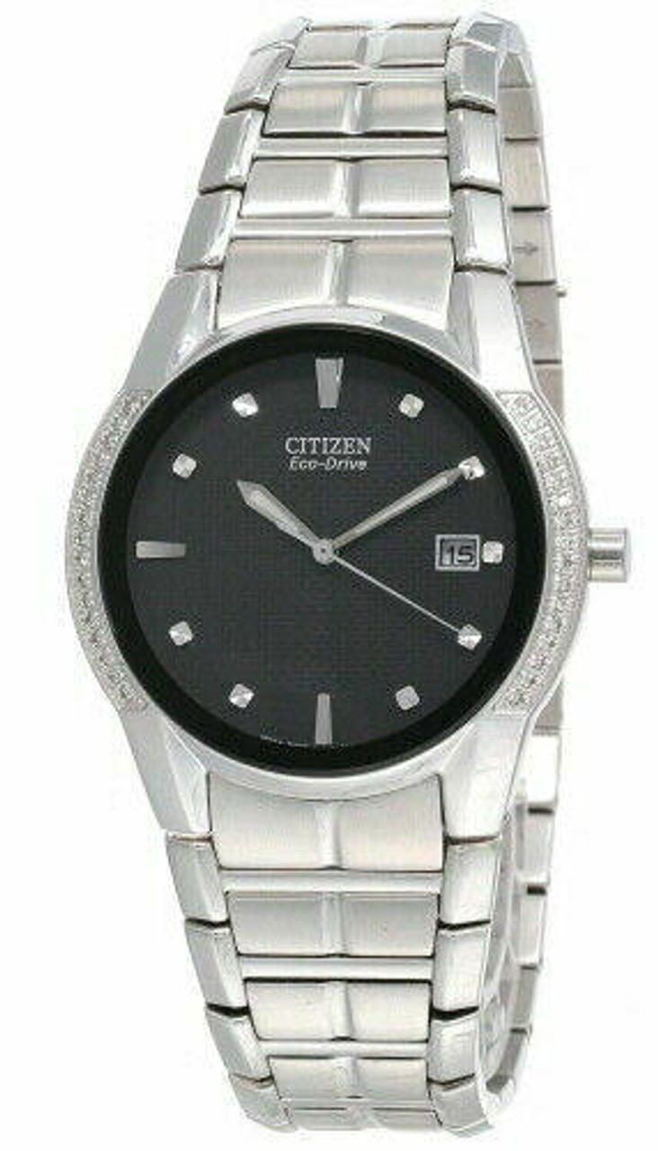 CITIZEN Eco-Drive Black Dial Stainless Steel Men's Watch BM6700-57E