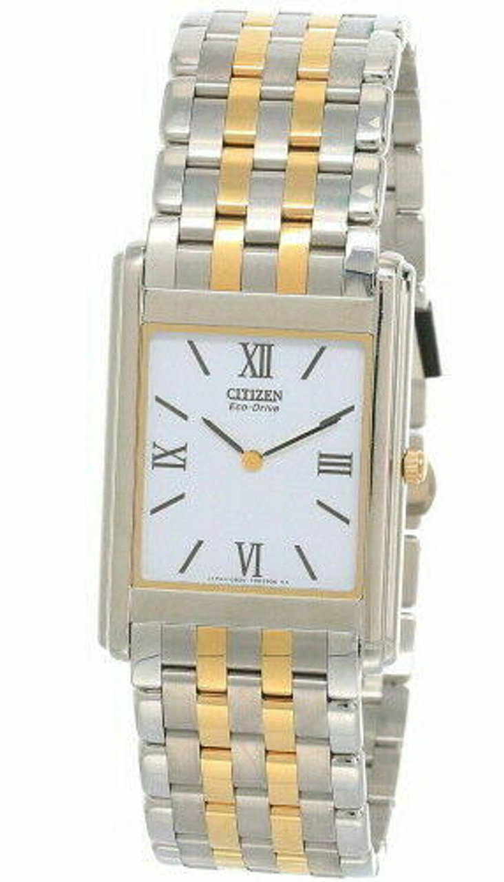 CITIZEN Eco Drive White Dial Two-tone SS Men's Watch AR1004-51A