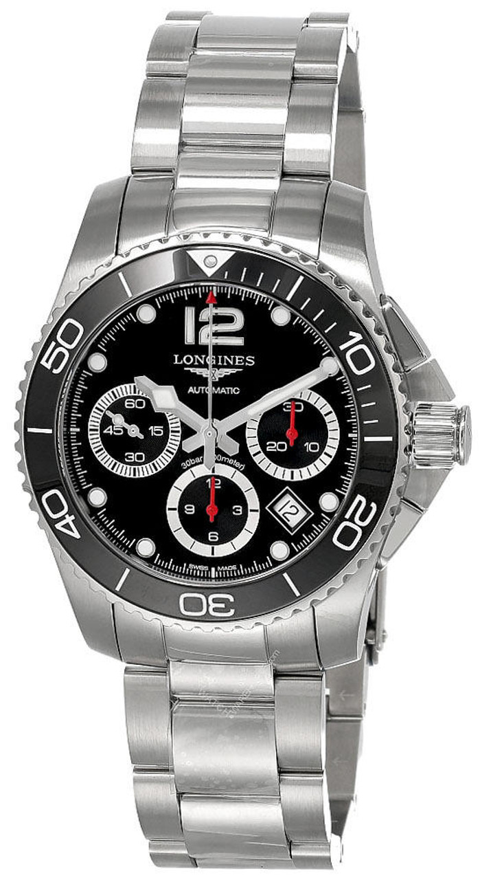 LONGINES Hydroconquest CHRONO 41MM AUTO SS BLK Dial Men's Watch 