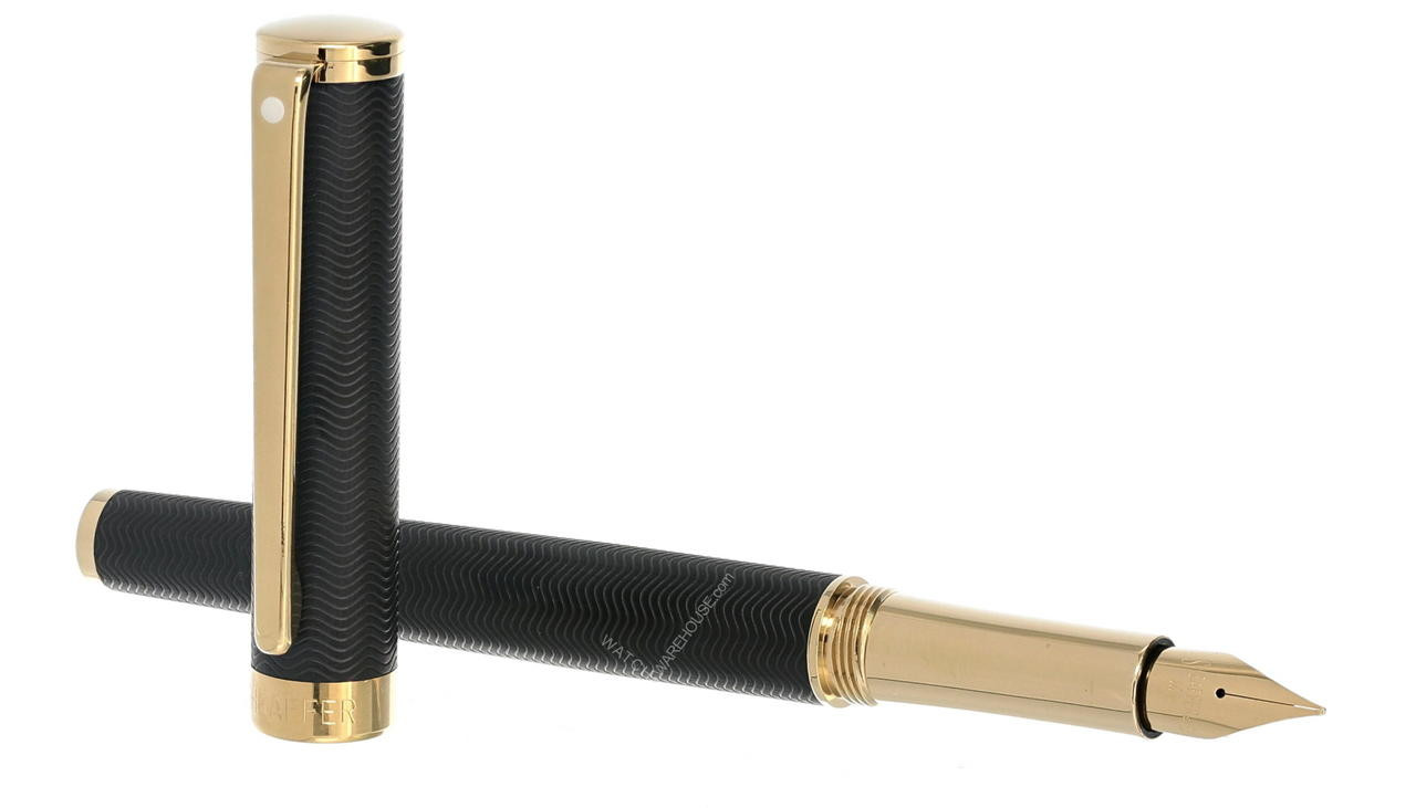 Emerald Foil Fontaine 新品2個 SHEAFFER Intensity Engraved Matte Black (M) Nib Fountain Pen