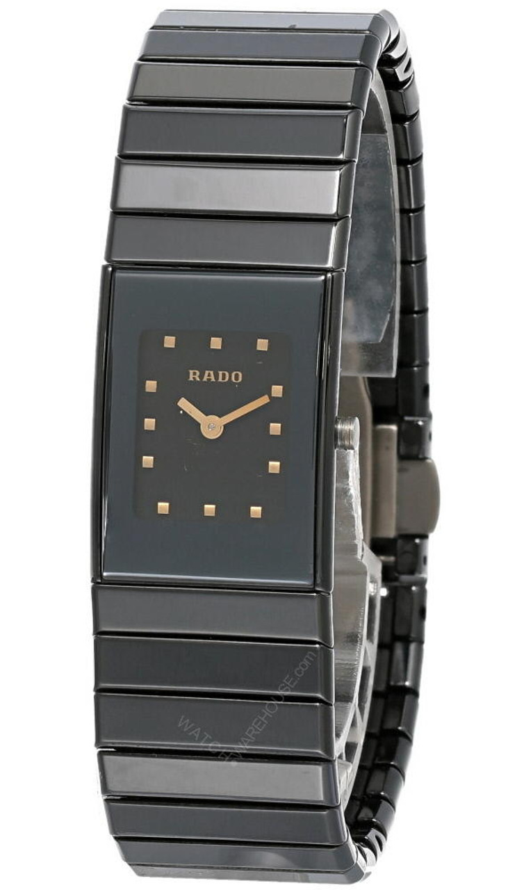 rado women's r20789752 integral black dial ceramic bracelet watch -  Walmart.com