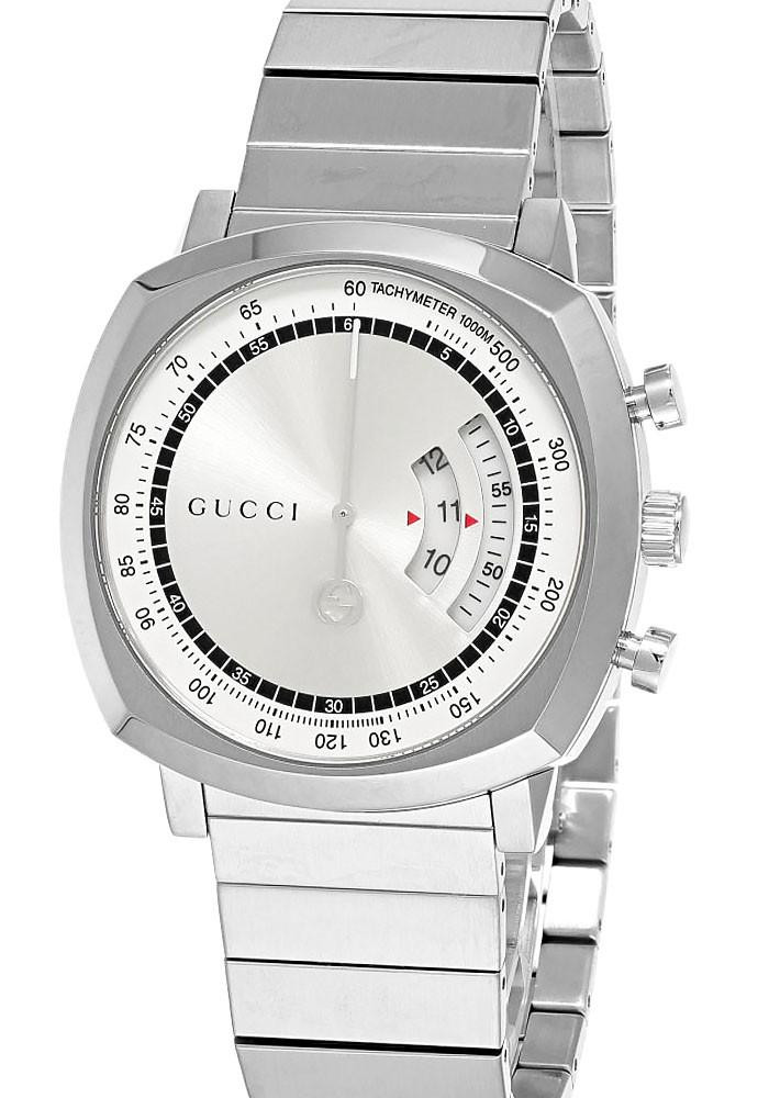 GUCCI Grip 40MM CHRONO SS Silver Dial Bracelet Men s Watch YA157302 gucci-grip-40mm-chrono-ss-silver-dial-bracelet-men-s-watch-ya157302