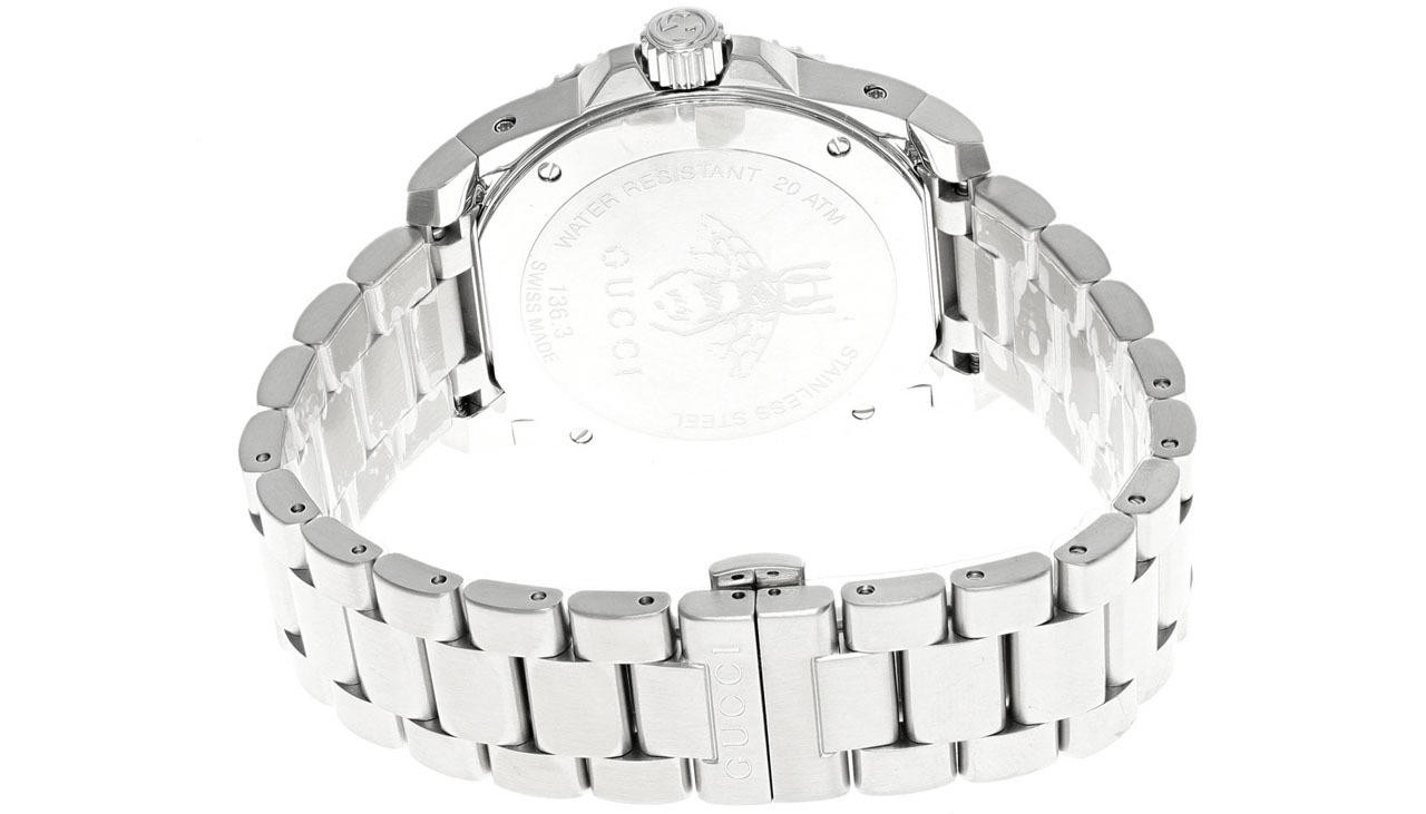 GUCCI Dive 40MM QTZ S-Steel Silver Dial Bracelet Men's Watch YA136336