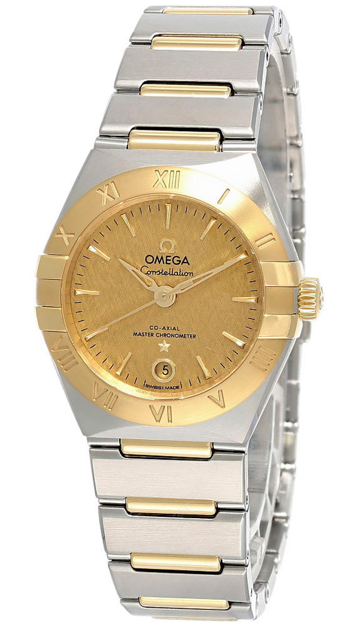 OMEGA DeVille Prestige 18K Gold Case Leather Women's Watch