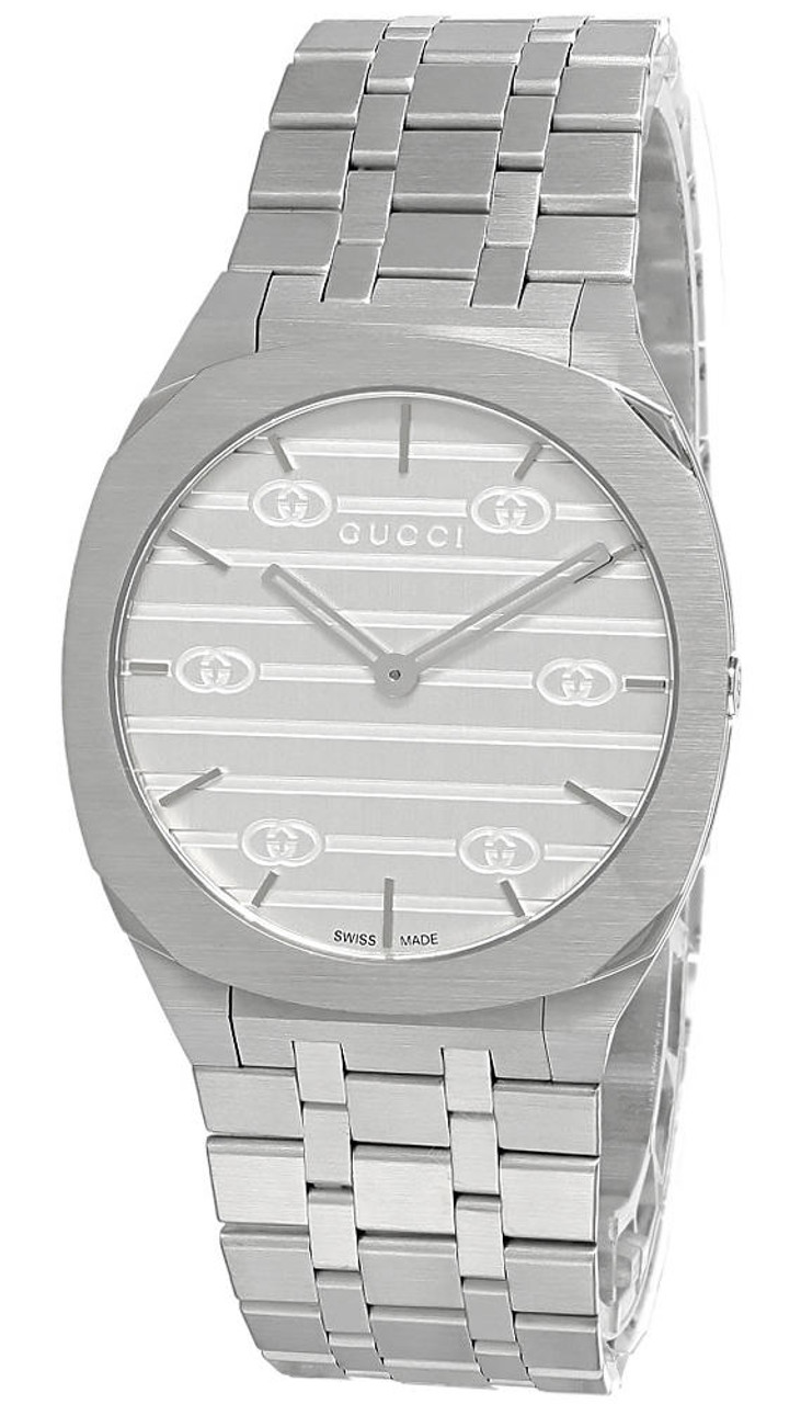 GUCCI Dive 40MM QTZ S-Steel Silver Dial Bracelet Men's Watch