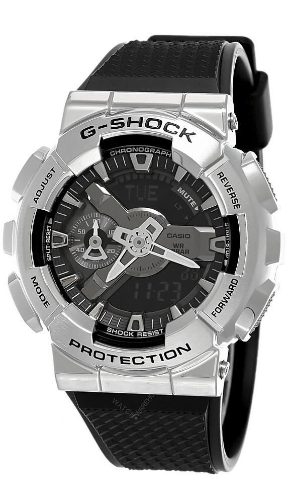 CASIO G-SHOCK Analog/Digital Black Resin Men's Watch GM110-1A