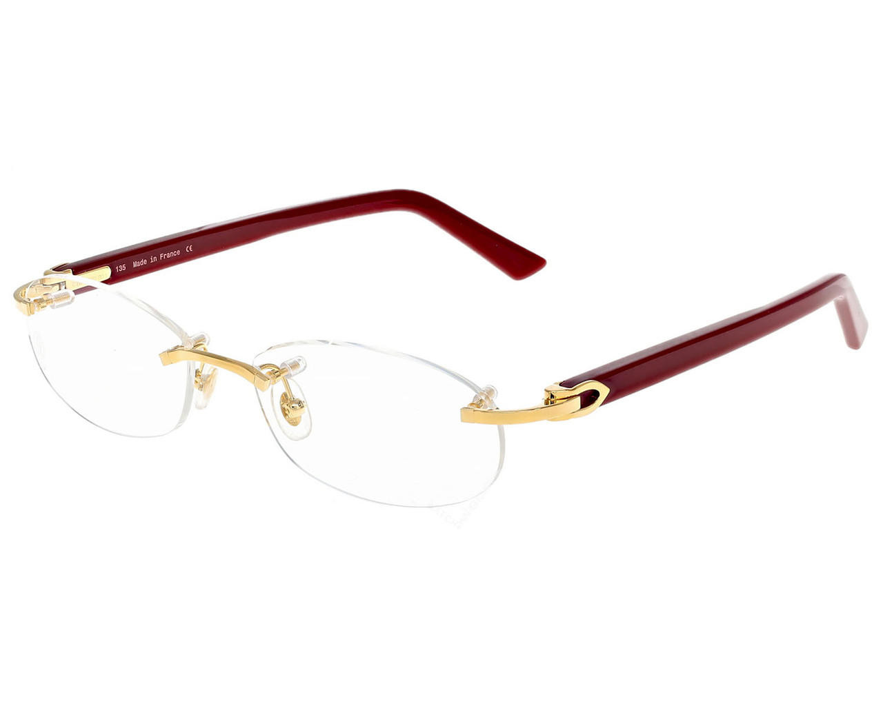 Cartier gold discount frame glasses