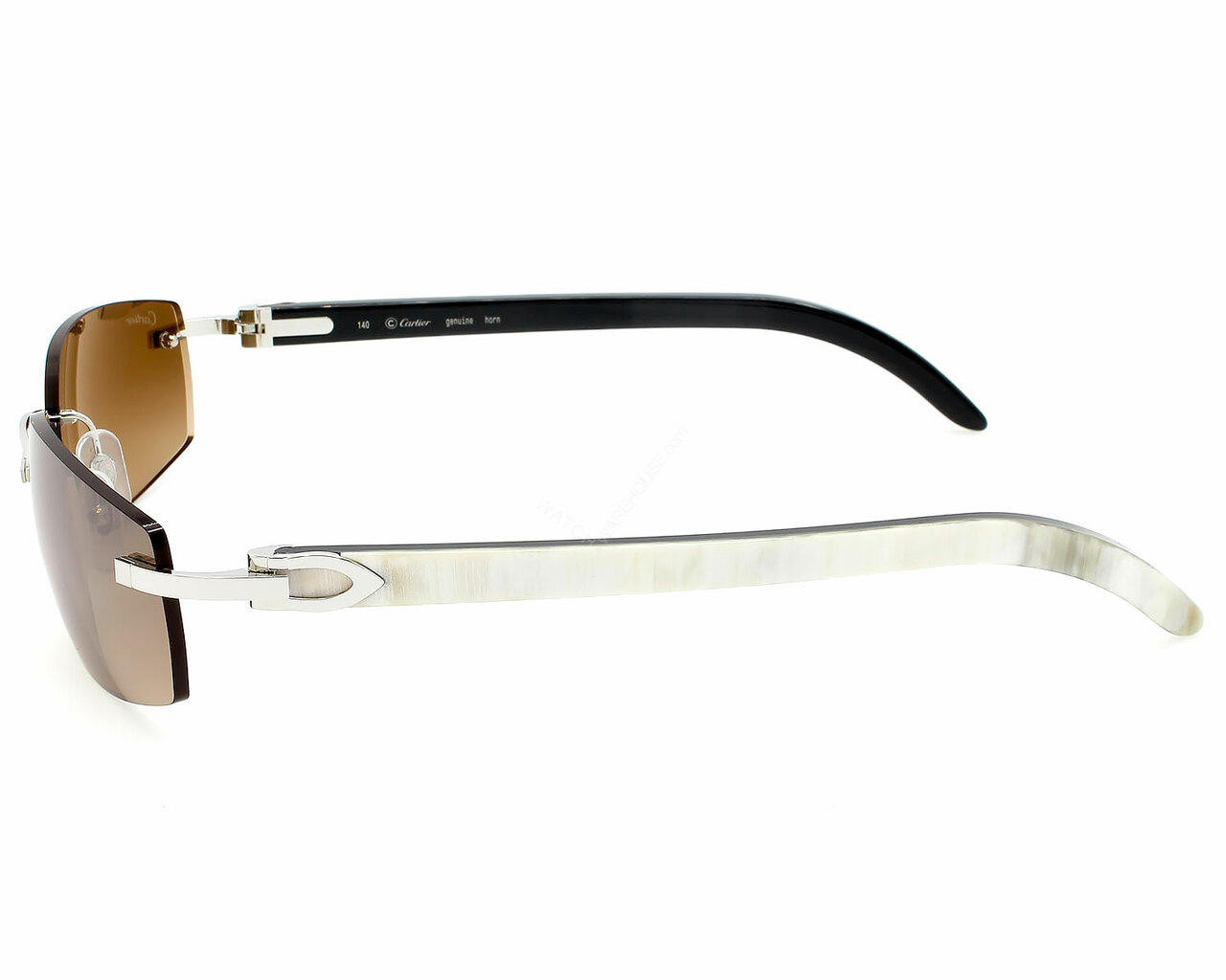 CARTIER C White BUFFALO HORN Men's Sunglasses CT0018RS-001 | Fast & Free US Shipping Watch Warehouse