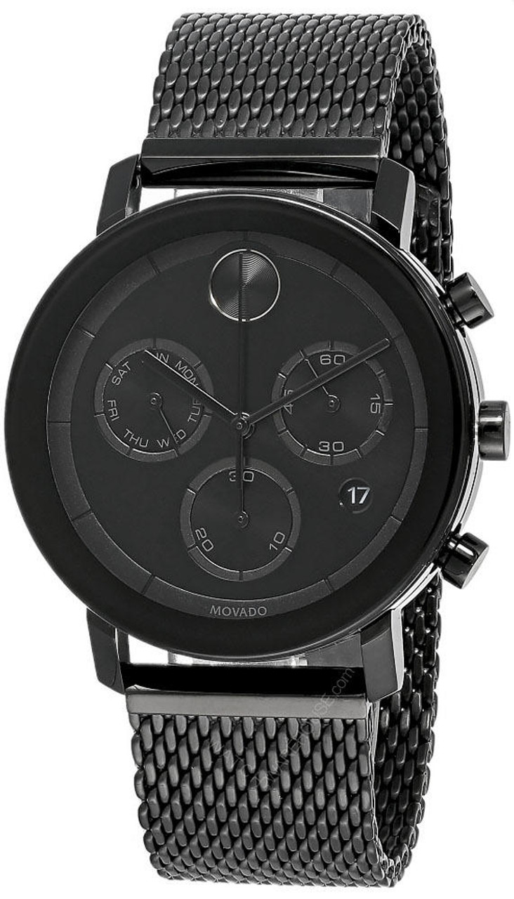 MOVADO Bold Evolution 42MM Chronograph SS Black Men's Watch