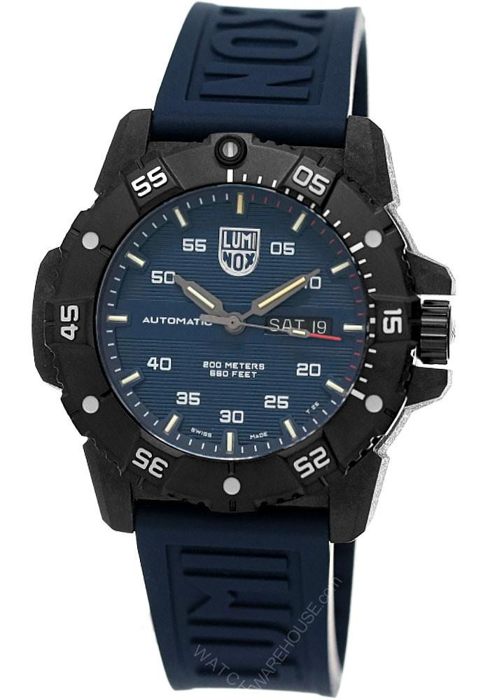 Luminox watches LUMINOX Master Carbon Seal Automatic 45MM Blue Rubber Men's Watch XS.3863 