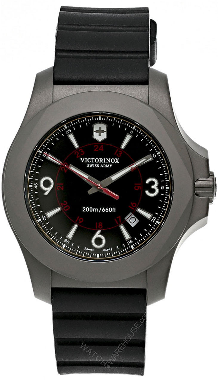 VICTORINOX 43MM QTZ Titanium Bezel Rubber Men's Watch