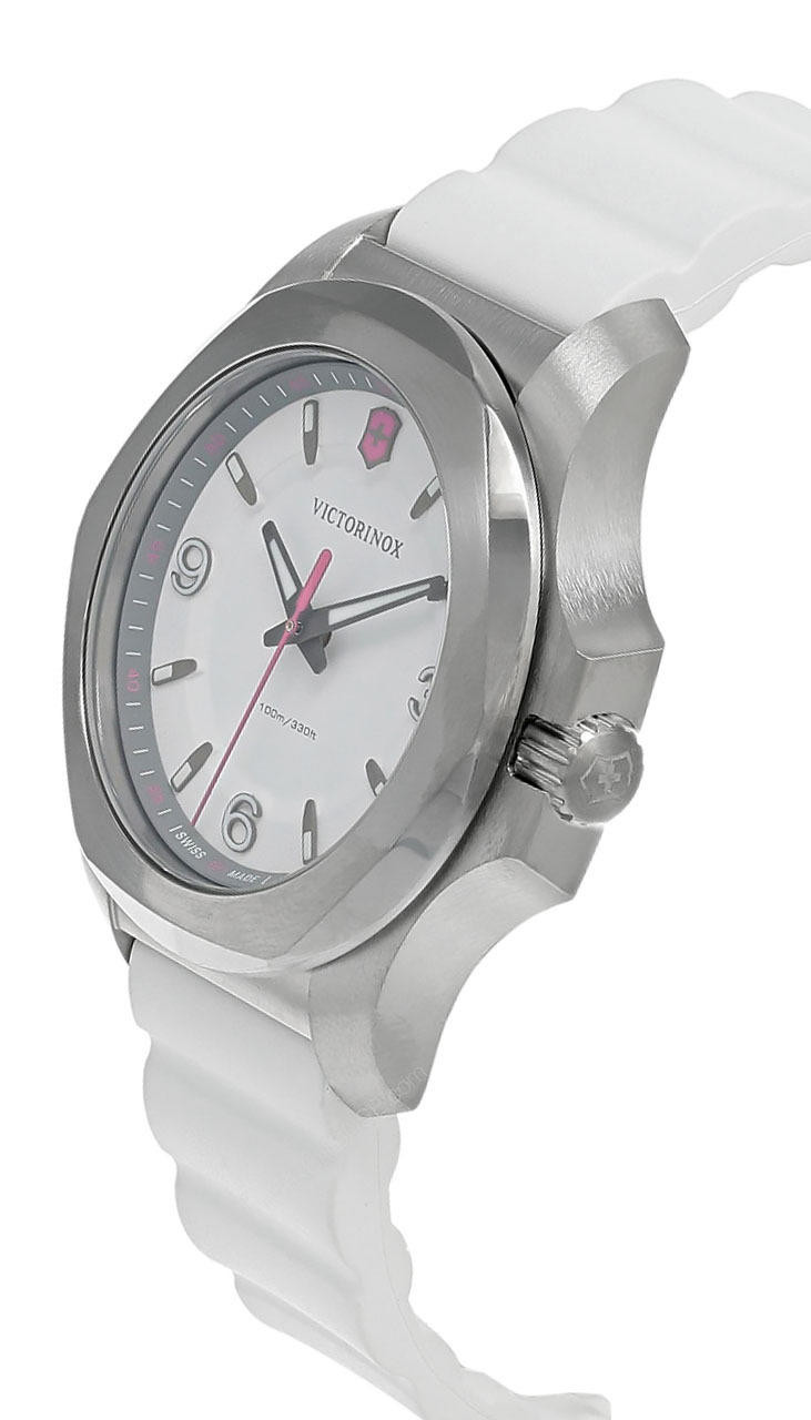 VICTORINOX I.N.O.X. 37MM White Dial Rubber Women's Watch 241921