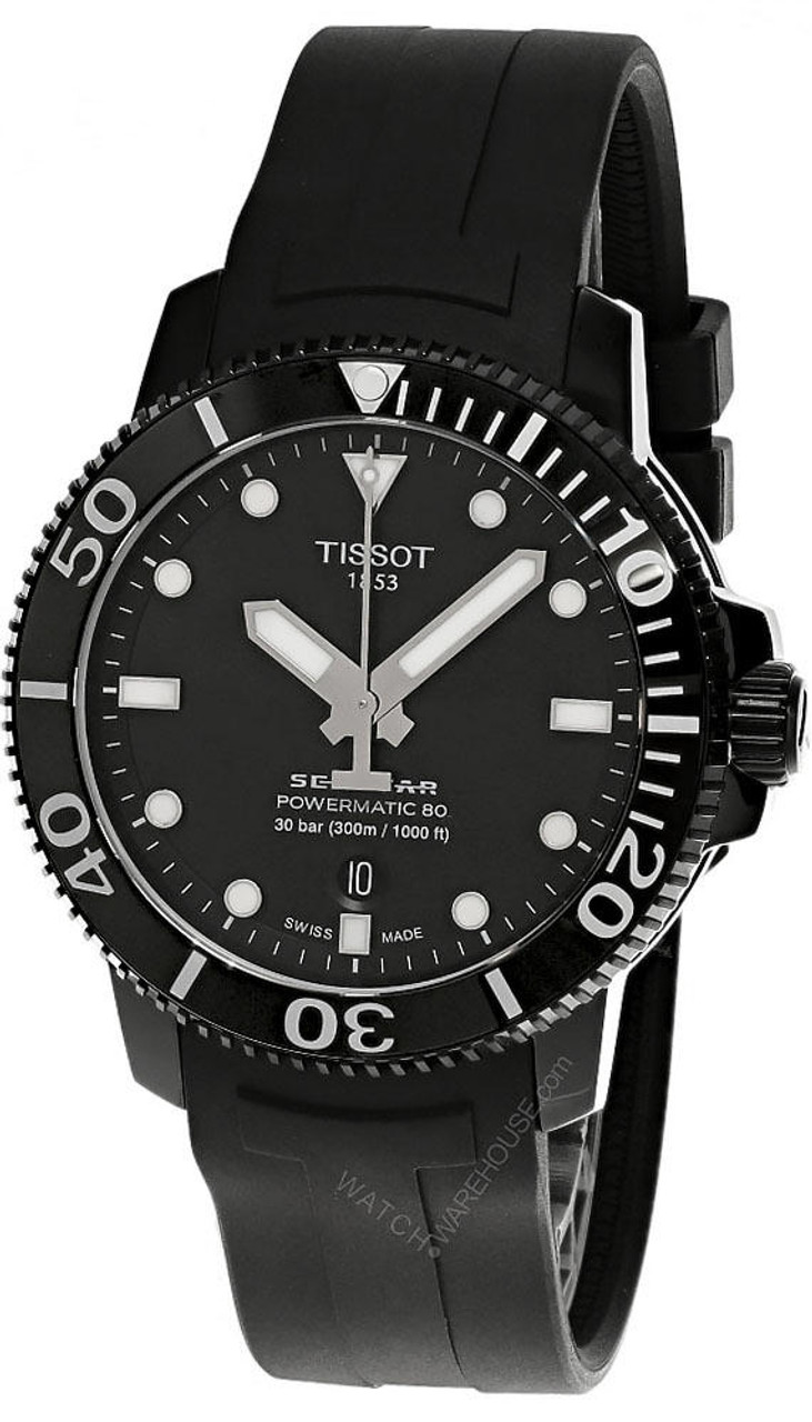 TISSOT Seastar 1000 Powermatic 80 43MM Black Dial Men's Watch T120