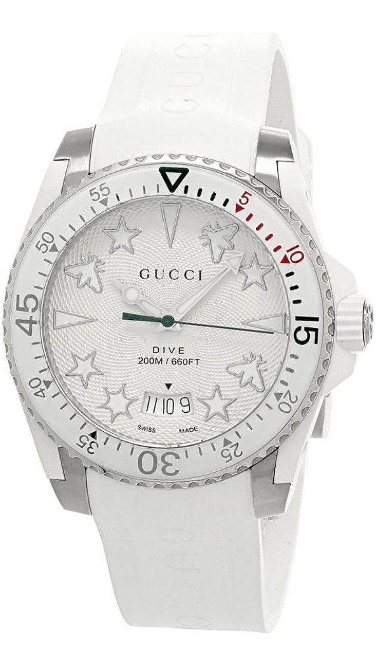 GUCCI Dive 40MM QTZ S-Steel Silver Dial Bracelet Men's Watch