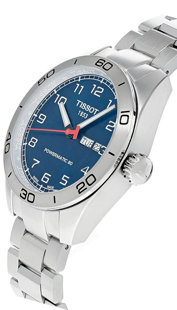 TISSOT PRS 516 Powermatic 80 42MM SS Blue Dial Men's Watch T1314301104200