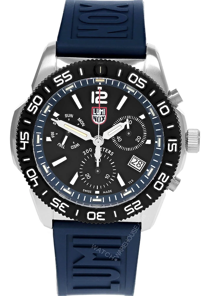 LUMINOX Pacific Diver CHRONO 44MM Blue Rubber Men's Watch  XS.3143