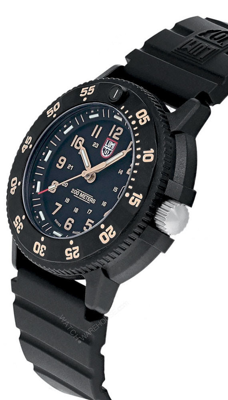 LUMINOX Navy Seal 43MM Dive Black Rubber Men's Watch XS.3001