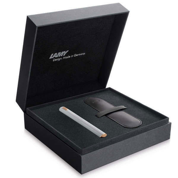 LAMY 081 Gift Set Dialog Shiny White Lacquer Finish (F) Nib