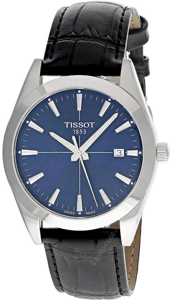 Tissot T-Lord T059527A 22mm Black Leather Watch Band | W.B.E