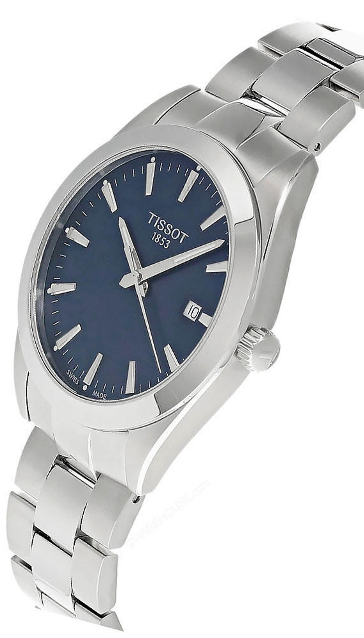 TISSOT Gentleman 40MM Stainless Steel Blue Dial Men's Watch  T127.410.11.041.00