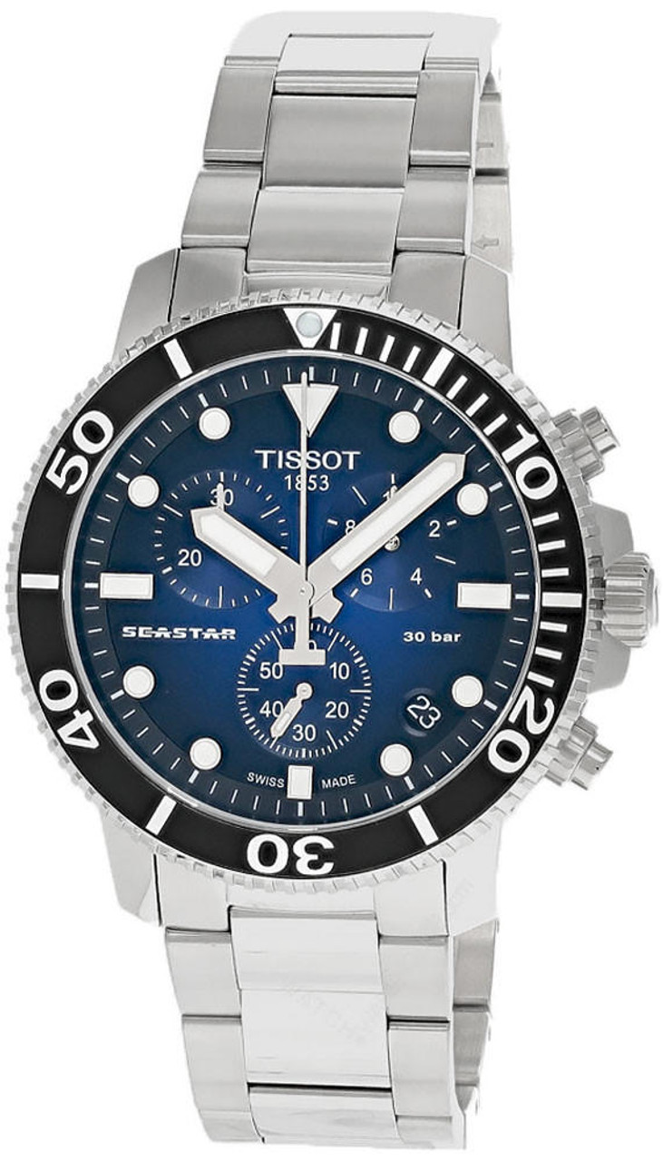 TISSOT Seastar 1000 CHRONO 45.5MM SS Blue Dial Men's Watch  T120.417.11.041.01